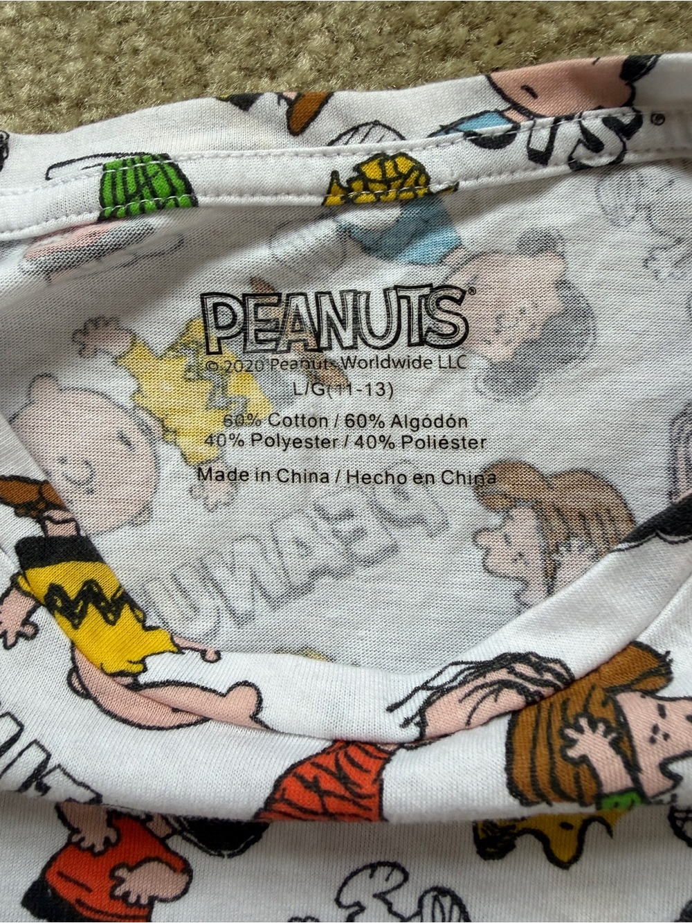 Peanuts Snoopy Charlie Brown Crop Tee - Picture 3 of 3